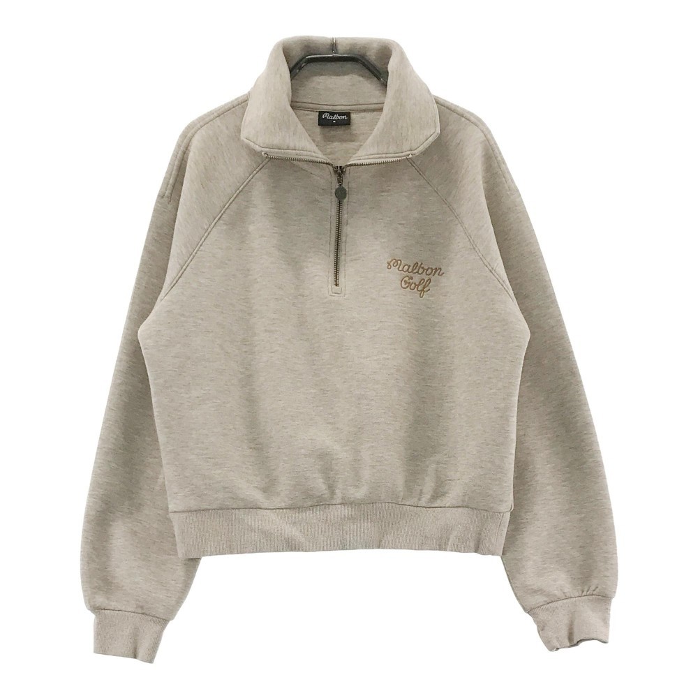 MALBON GOLF マルボン ゴルフ ハーフジップ スウェットトレーナー グレー系 m [240001909652] ゴルフウェア レディース