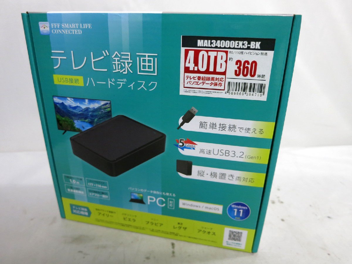 新品 FFF SMART LIFE CONNECTED MAL34000EX3-BK 　4TB