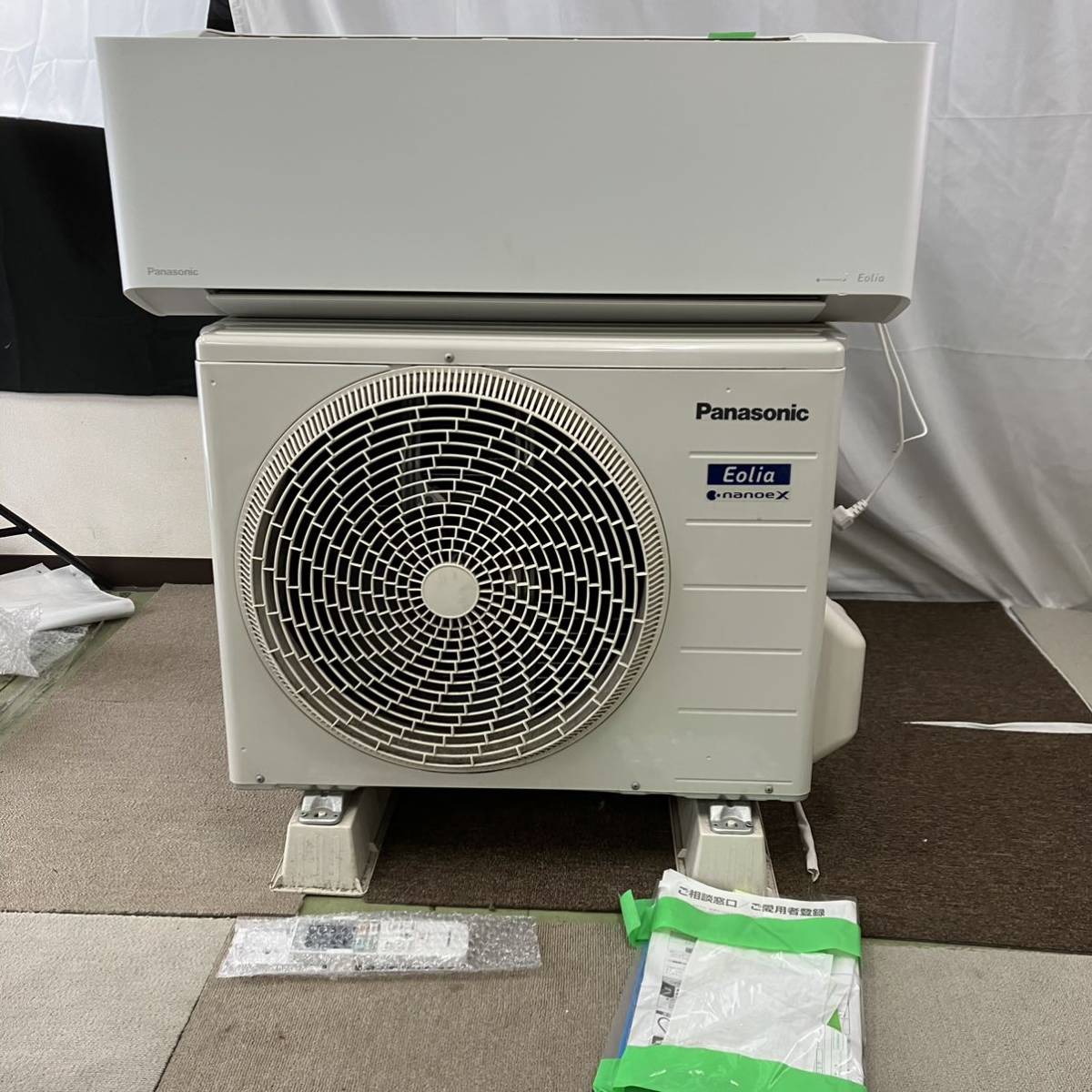 ☆【売り切り】美品！2021年製Panasonic パナソニック ルームエアコン CS-EX221D-W Eolia nanoeX 6畳向け