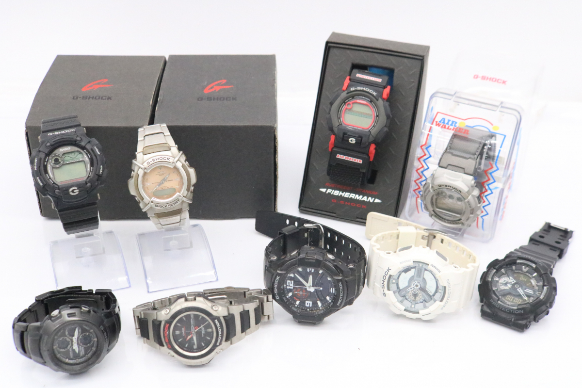 【ト滝】CASIO カシオ G-SHOCK Gショック おまとめ9点 G-702BD DW-8600 GA-1000 デジタル 腕時計 箱 DS225DEM58