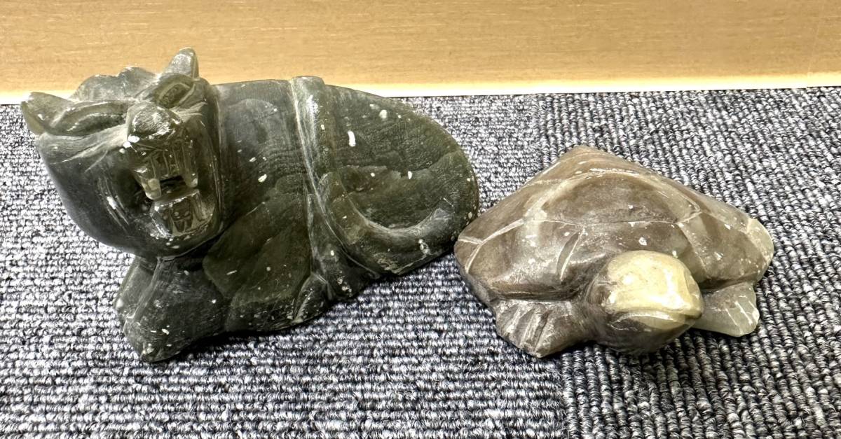 EKA-1464】1円スタート 菊花石石細工 おまとめ 中国彫刻 置物 