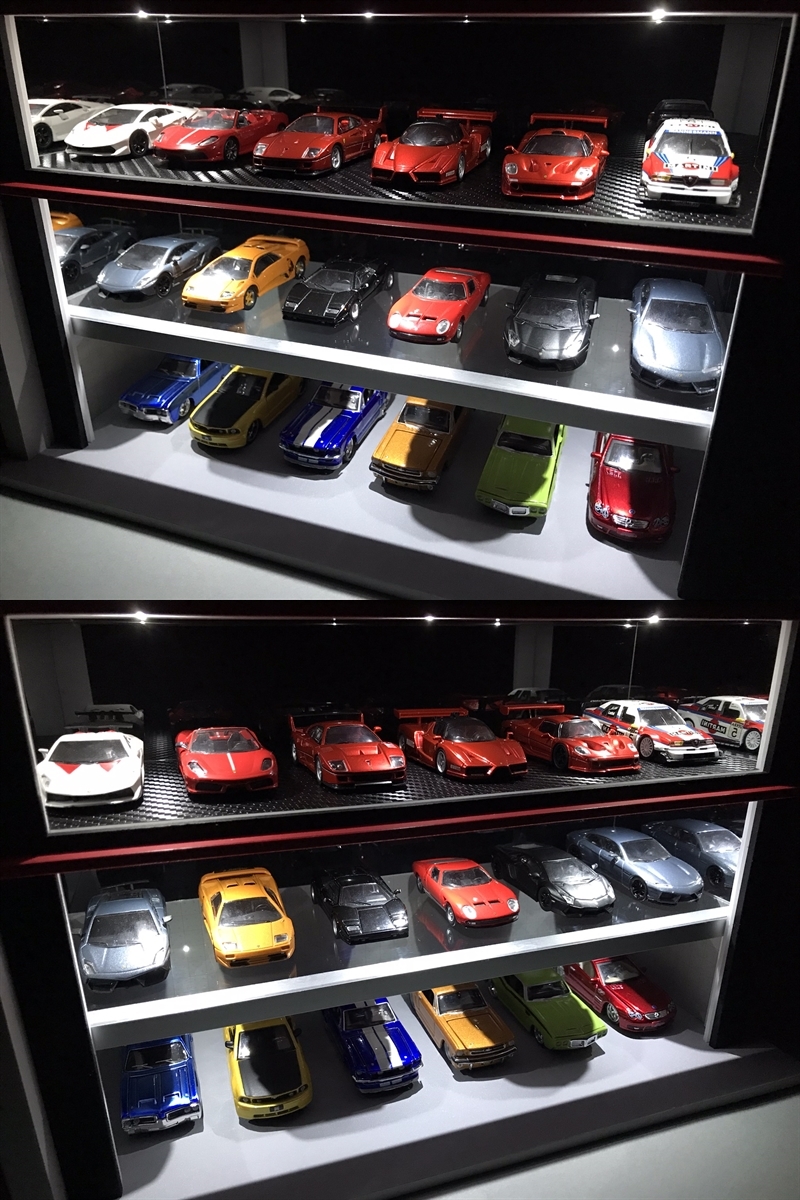 ミニカー専用ジオラマ：1/64 ビルタイプカーディーラー(3階建モデル