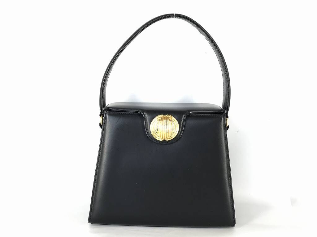 1円 美品 ジバンシィ レザー ハンドバッグ ブラック AQ462