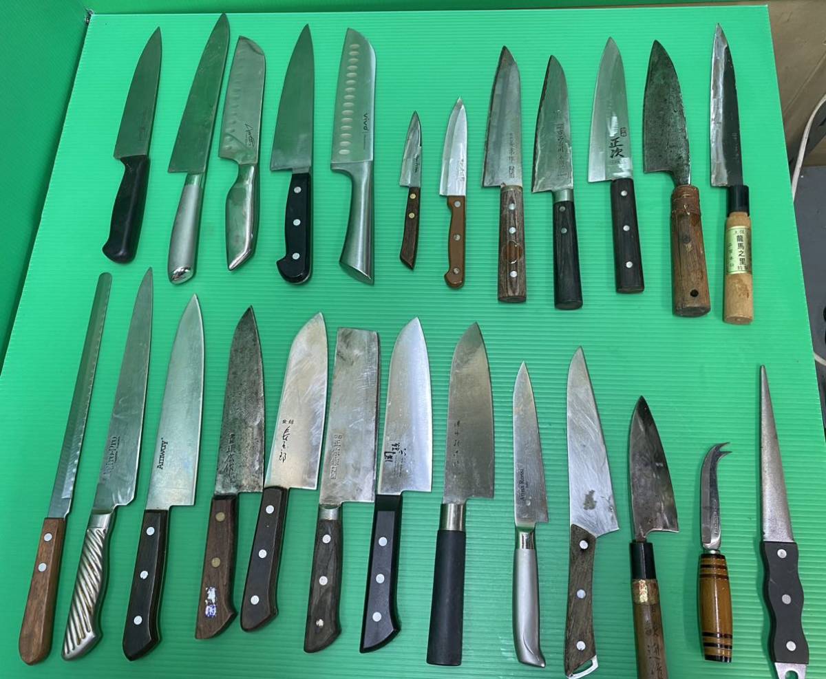 包丁まとめ売り 和包丁 刺身包丁 出刃包丁 など 25点 格安売り切り 包丁 25