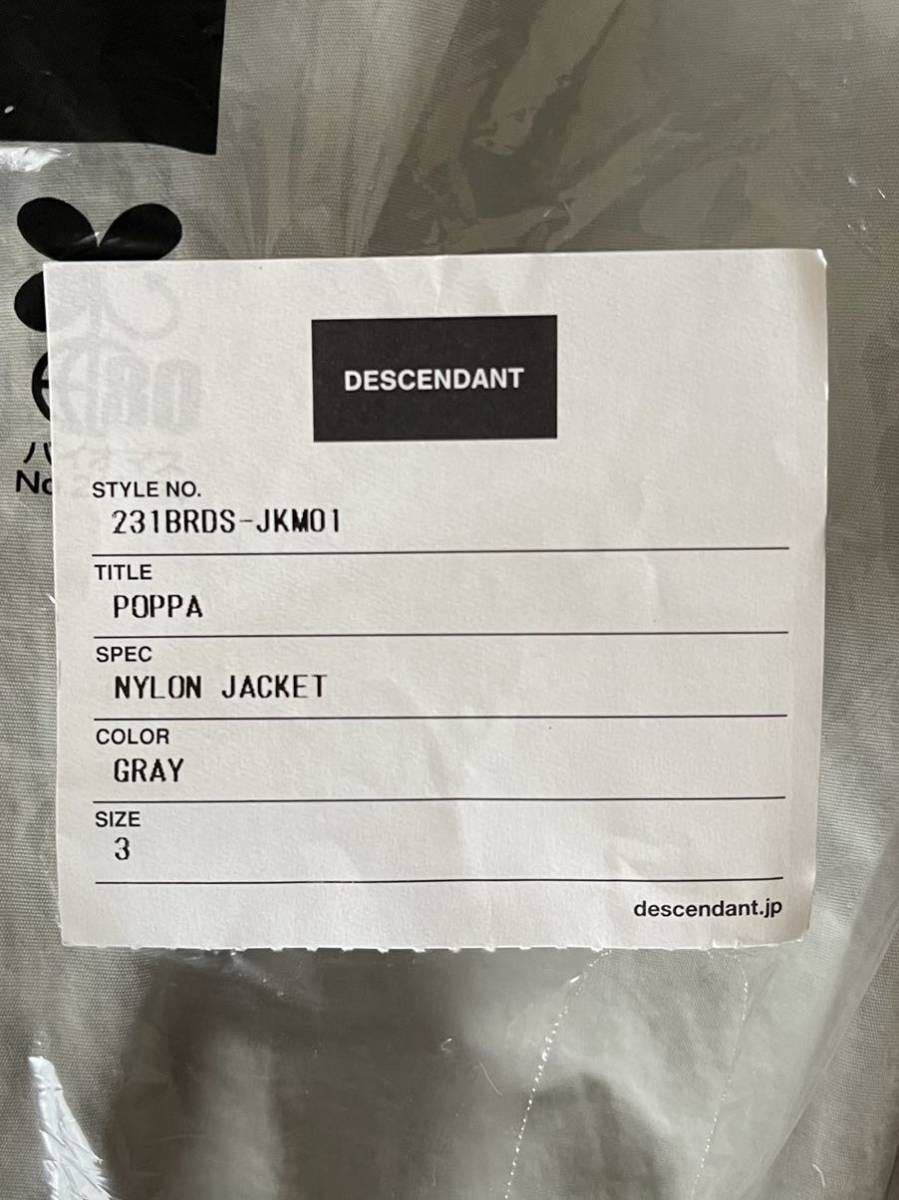 美品 GRAY L DESCENDANT 2023ss POPPA NYLON JACKET ディセンダント