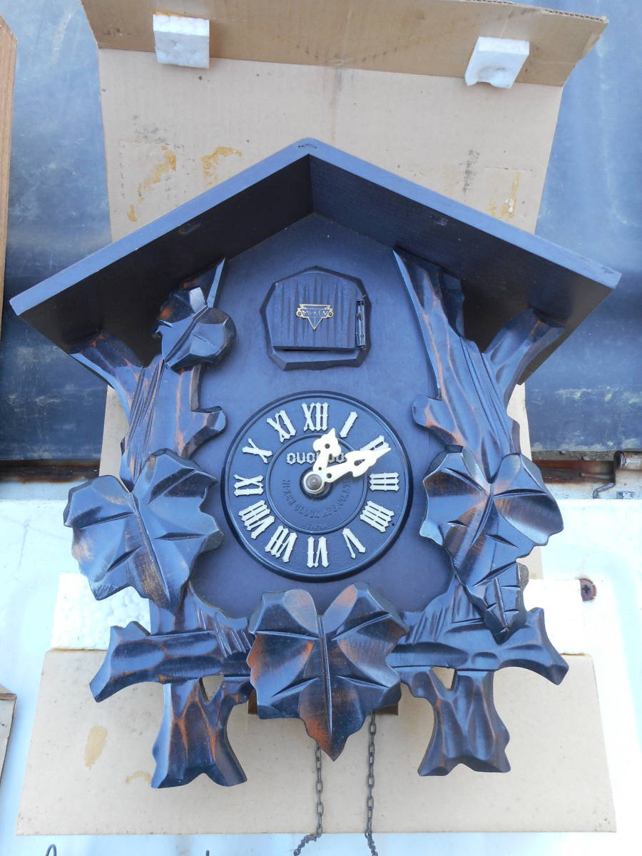 CLOCK MIKEN 鳩時計 mi-ken 動作未確認 錘式機械式鳩時計 昭和レトロ