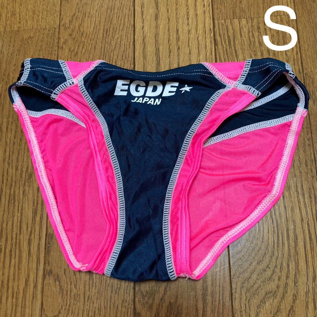 A599EGDE☆ストレッチ♪ピンクカラー切替男子競泳水着♪トレーニングやフィットネスにも♪サイズS