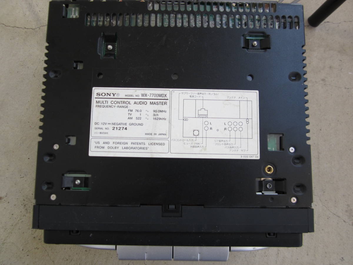 WX-7700MDX CD MD SONY AUX ソニー - Yahoo!オークション 2DIN Player