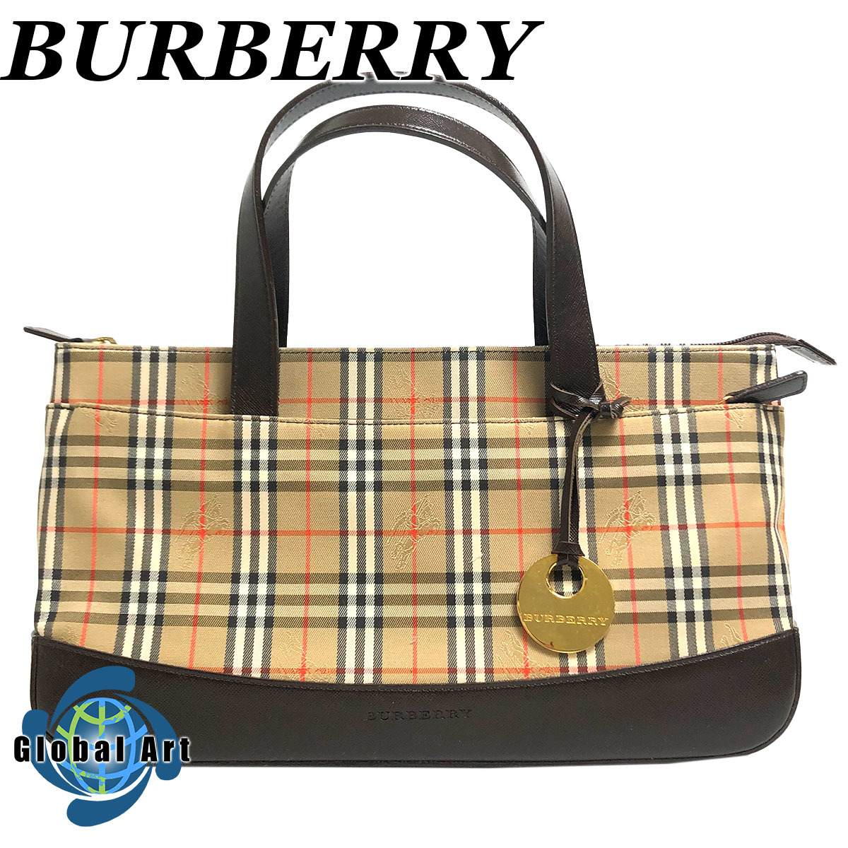 ○3C357【ほぼ未使用】/BURBERRY バーバリー/ハンドバッグ/ノバ