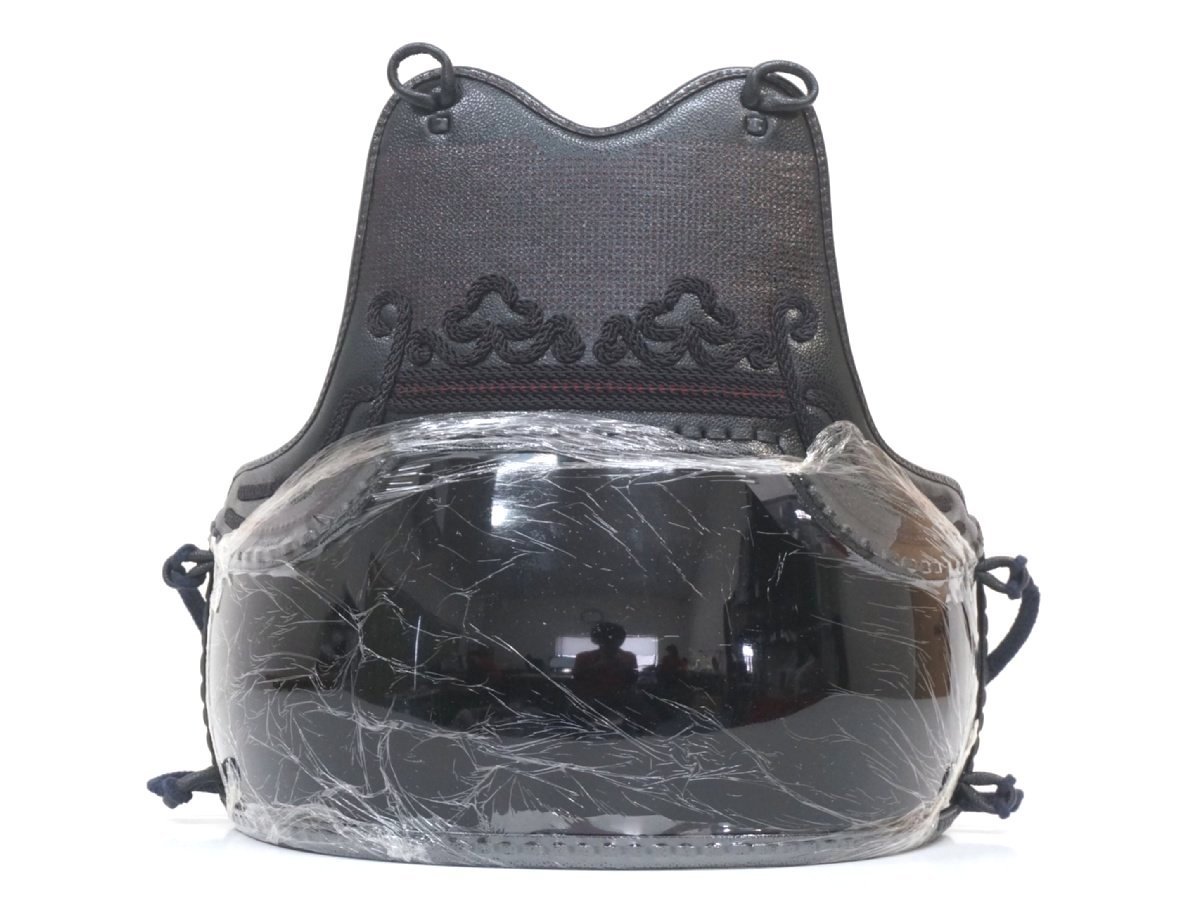 s5739◇胴単品◆竹胴型樹脂胴◆鬼雲赤碁盤刺胸◆二本足◆剣道防具