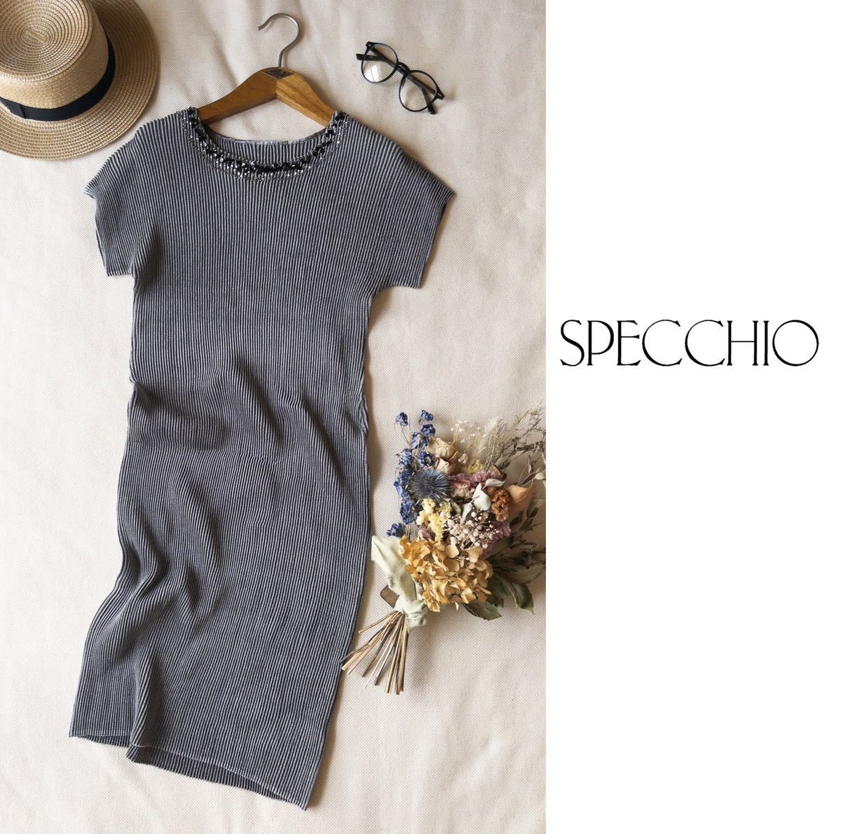 スペッチオ　プリーツワンピース 40