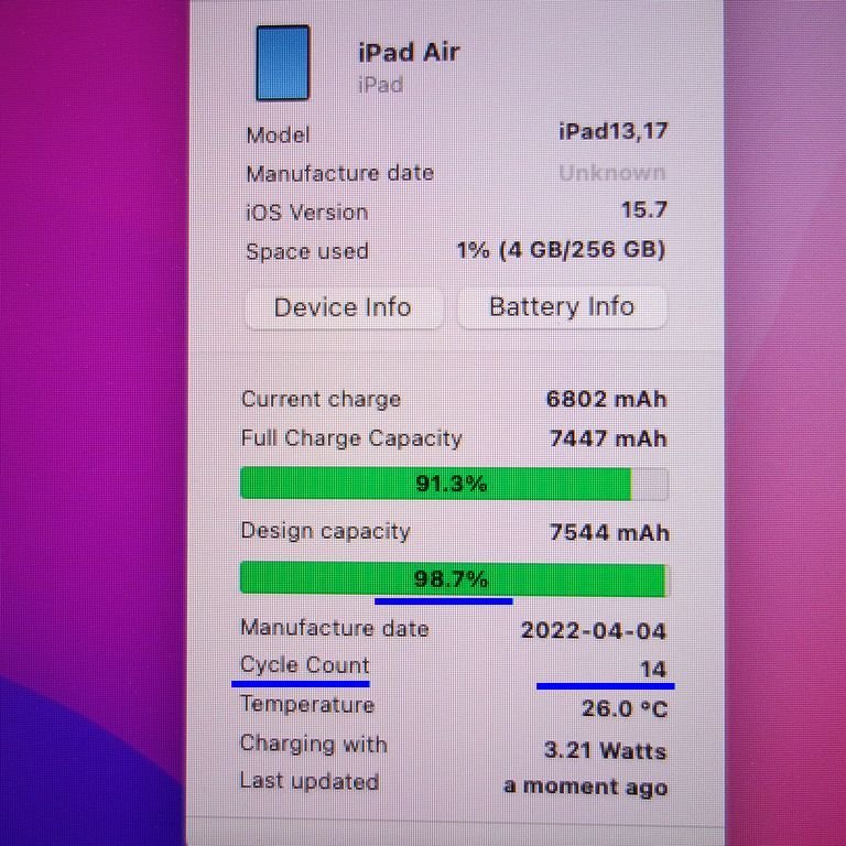 超美品 *Apple保証23年5月24日* iPad Air 第5世代 256GB Cel SIMフリー バッテリー98.7% docomo 利用制限2年保証 【k0411-760-0412東】清T
