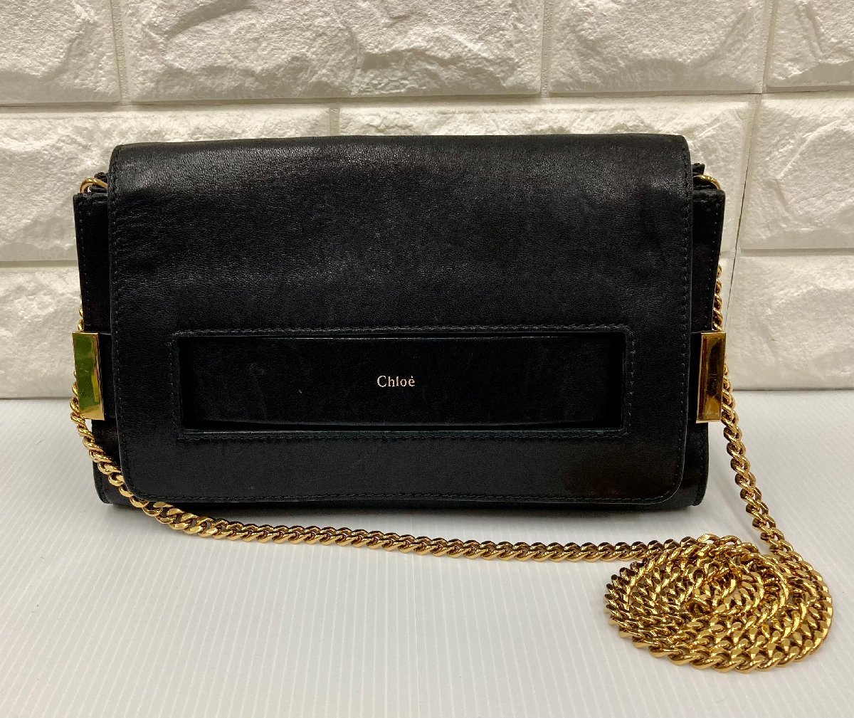 □□Chloe クロエ ELLE クラッチバッグ チェーンバッグ ショルダー 
