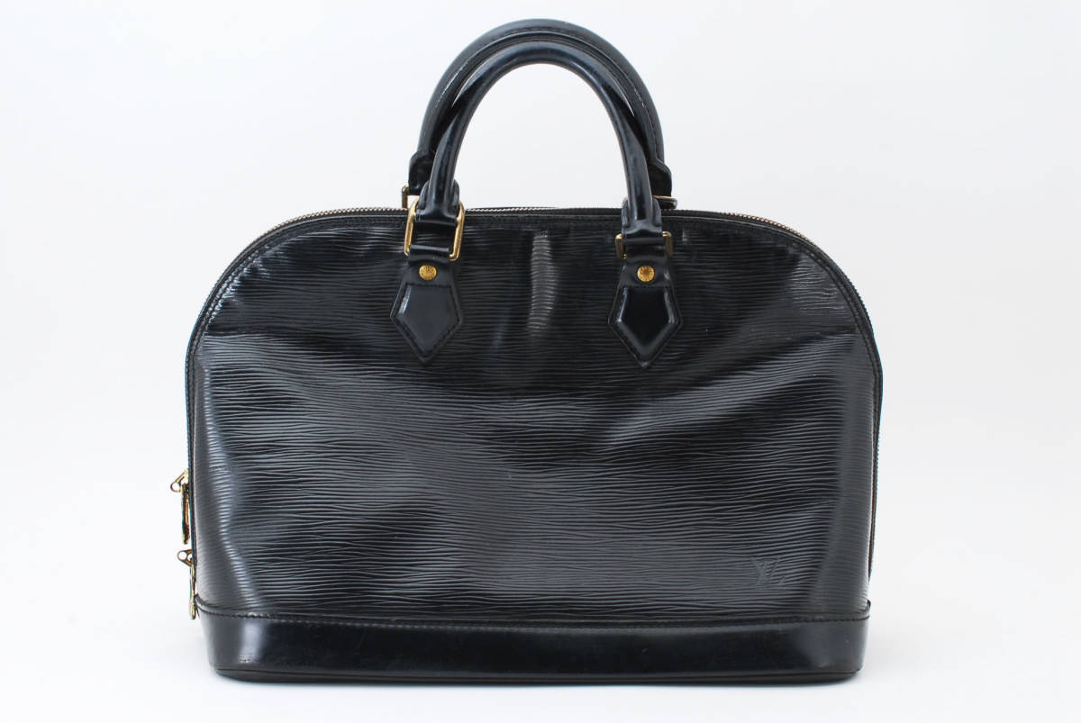 1円〜 美品 LOUIS VUITTON ルイヴィトン アルマ トートバッグ ハンドバッグ　手提げ ドーム型 レディース　ブラック　AR0051