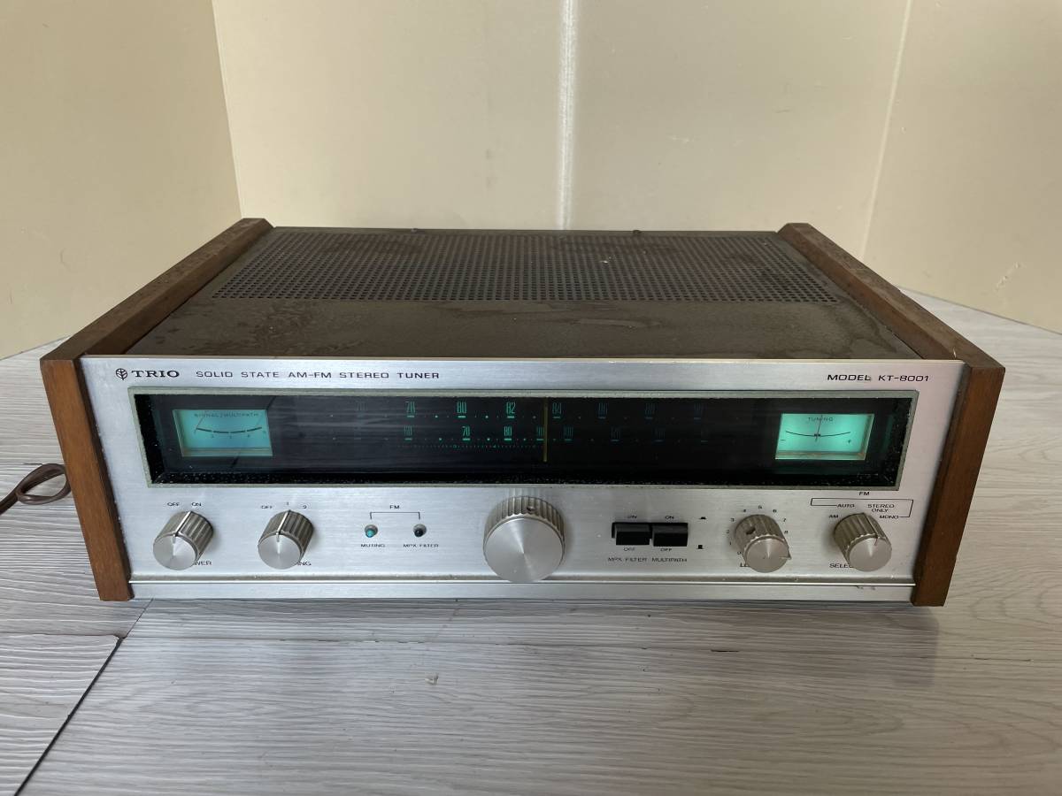 TRIO チューナー KT-8001 動作品 値下げ TRIO KT-8001 AM⁄FM ステレオ