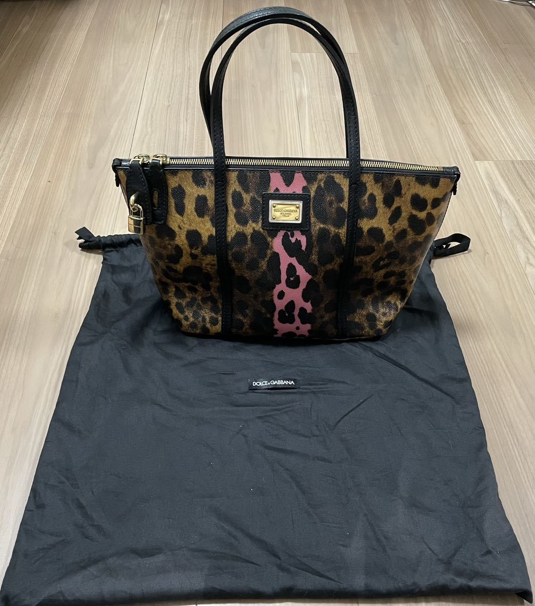 DOLCE&GABBANA(ドルチェアンドガッバーナ) ハンドバッグ - ブラウン 豹