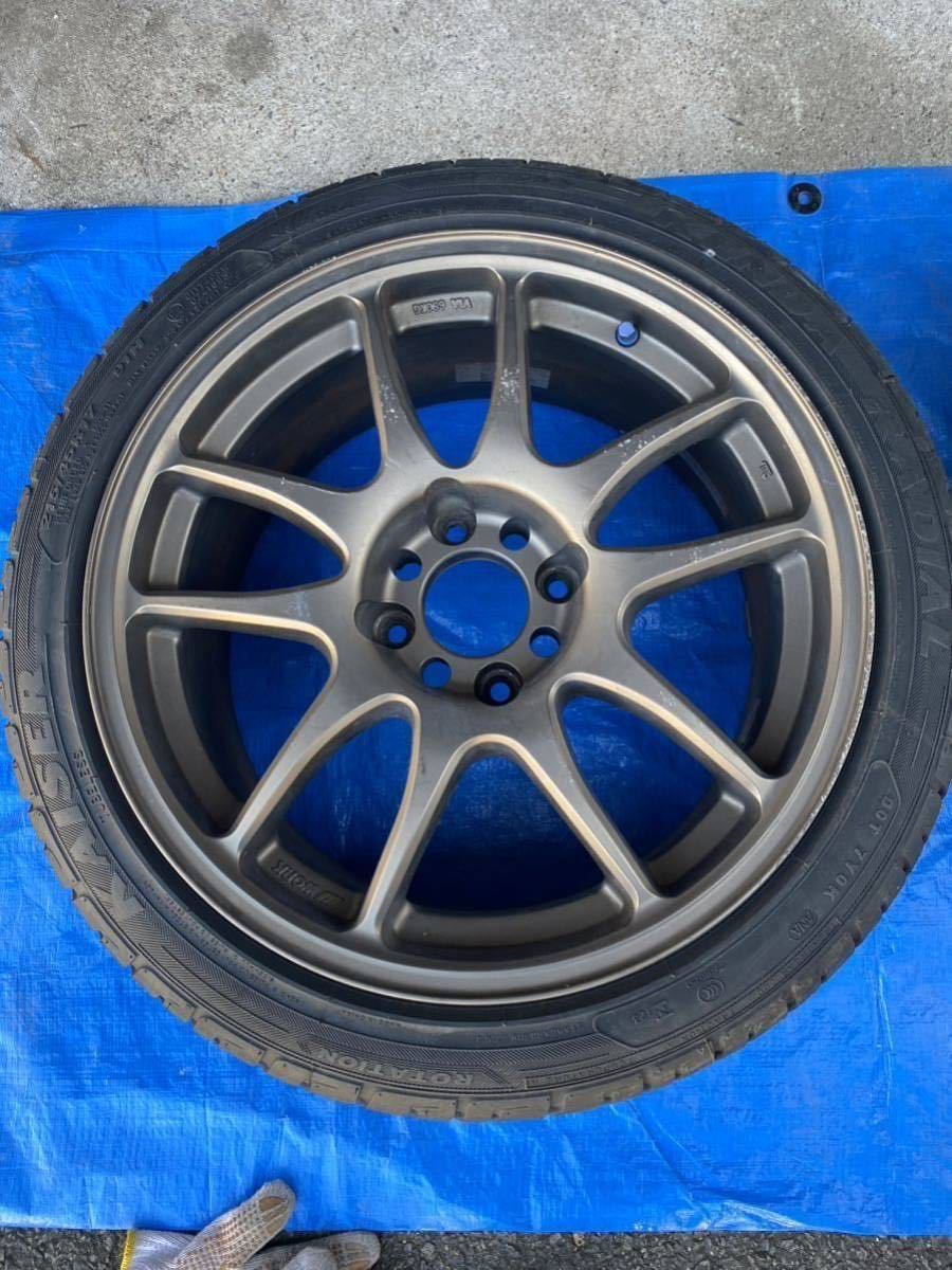 売り切り17インチ 4穴 114.3 8J＋32 2本work Emotion crーkai ワーク