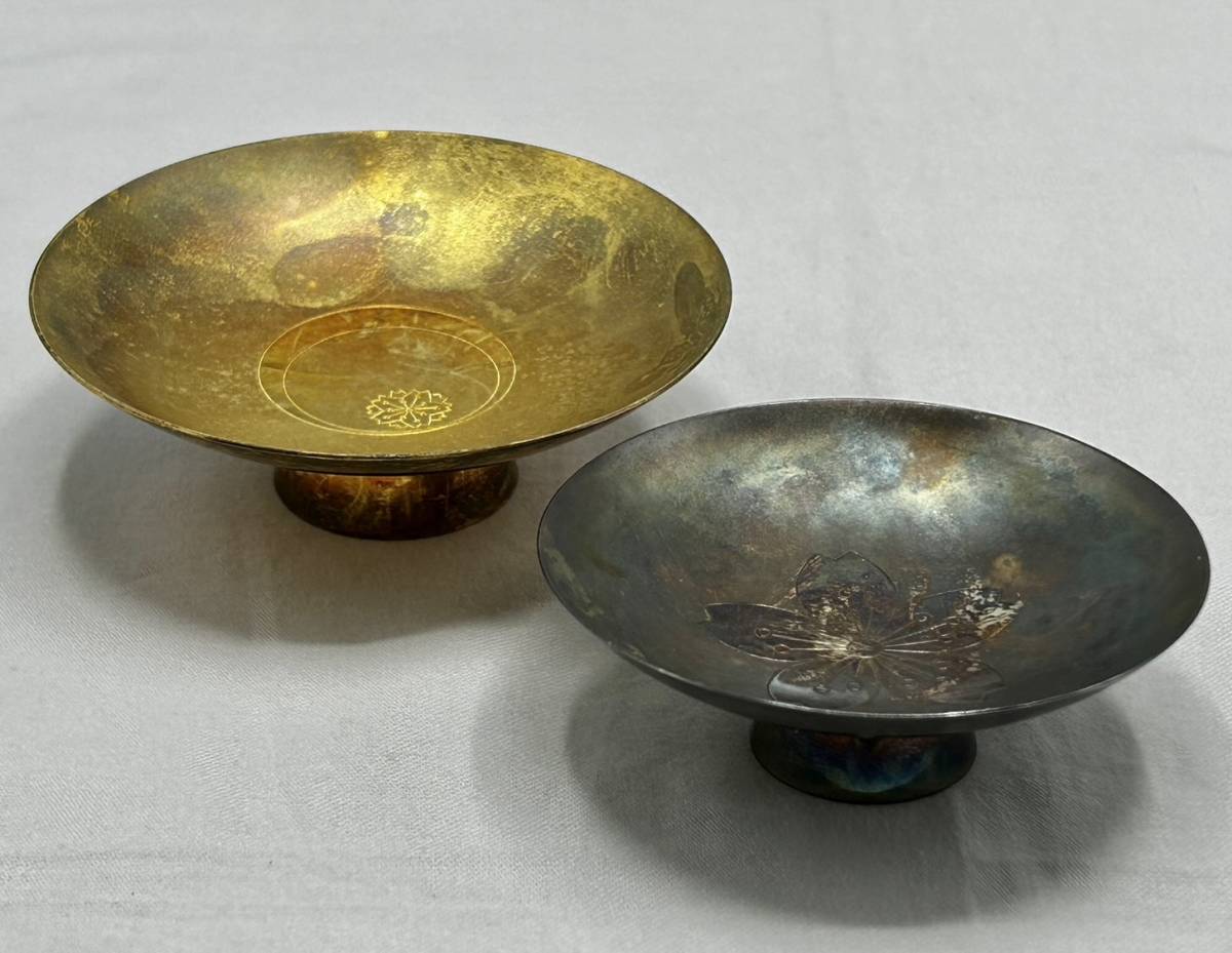 2291-2横 純銀　銀杯　SILVER　シルバー　総重量約115.6g　2点　造幣局製