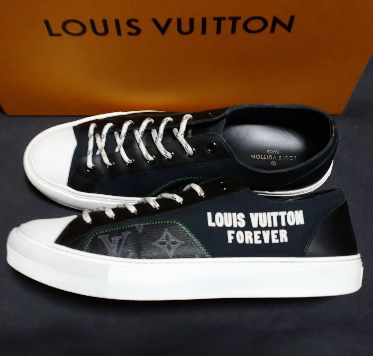 ルイヴィトン スニーカー タトゥー・ライン モノグラム柄 濃紺 27.5cm