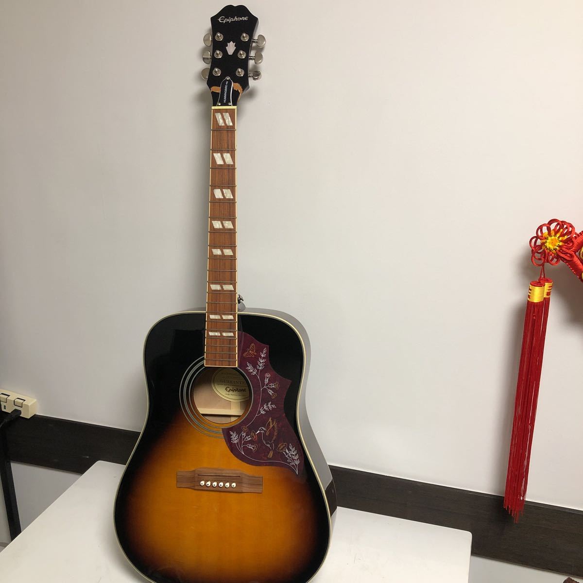 ジャンク品☆Epiphone Hummingbird PRO No18102300219☆ソフトケース付き