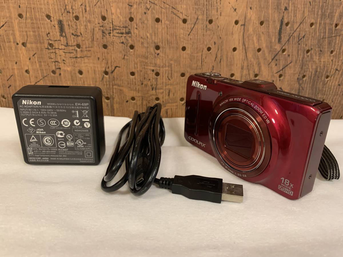 Nikon COOLPIX S9300 赤 .com : Red 26316 : Point And
