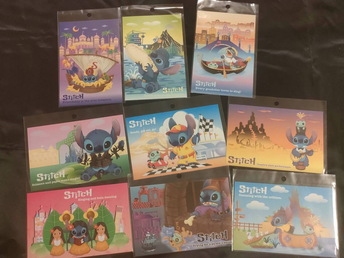 ディズニーリゾート　スティッチ　アトラクション　ポストカードセット　9枚_1