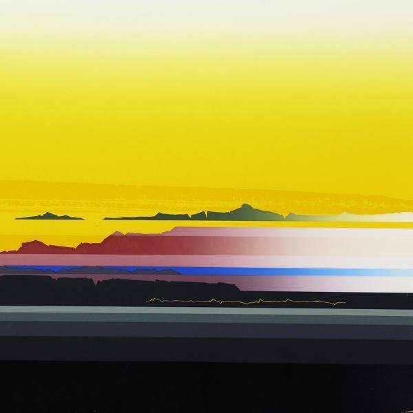 真作】【WISH】沢田哲郎「ORANGE(H)'85」シルクスクリーン 10号大 1985