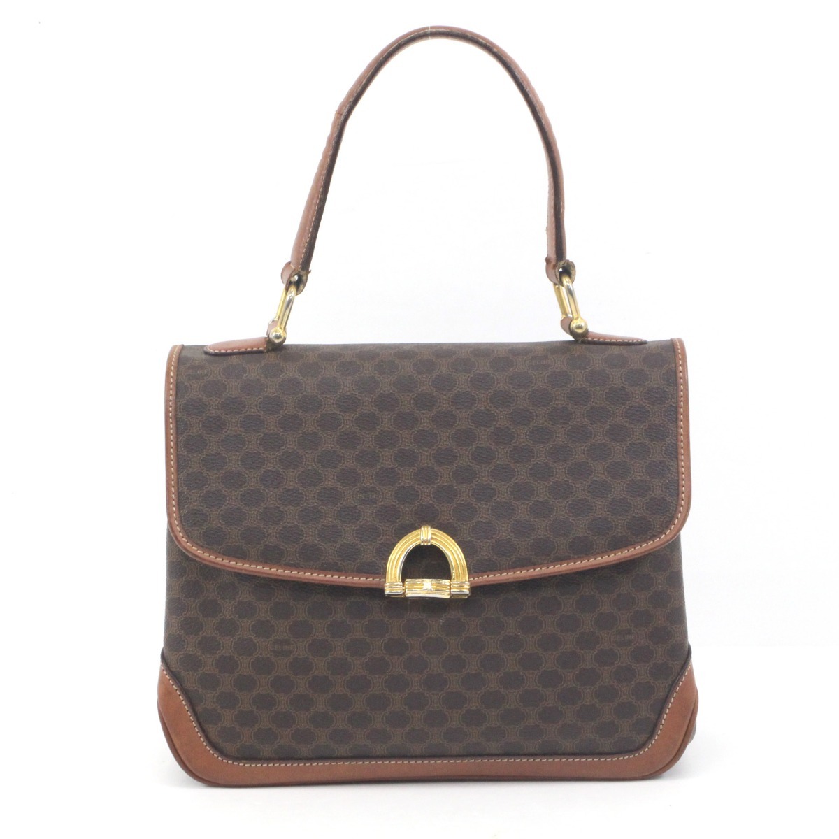 CELINE セリーヌ マカダム柄 ミニボストンバッグ ハンドバッグ 
