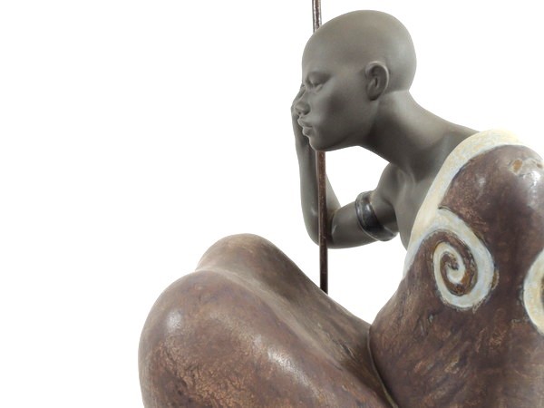 LLADRO/リヤドロ/「大地のリズム/アフリカ 男性像」/フィギュリン/ブラックレガシー/陶器人形/置物/オブジェ/西洋美術/インテリア/美術品