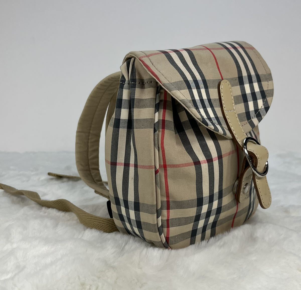 美品】BURBERRY LONDON ☆ バーバリー キッズ ノバチェック リュック 
