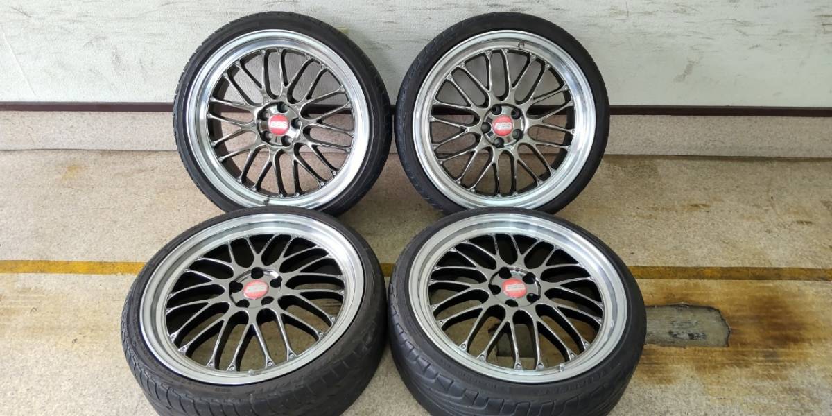 ☆BBS風ホイール 19インチ7.5J PCD100 インセット+48 215/35R19 BBS