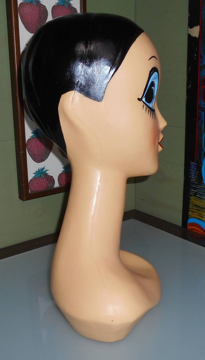 70s TWIGGY pink ヴィンテージ マネキンヘッド 昭和レトロポップ 70s