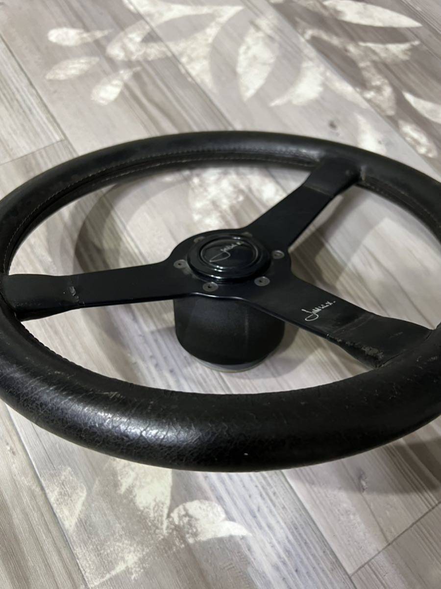 希少 当時物 モモ ウッドステアリングハンドル MOMO TYP JL36 旧車
