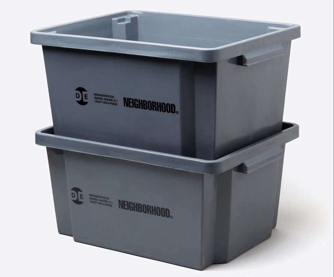 未使用 NEIGHBORHOOD BOX / P-CONTAINER ネイバーフッド コンテナボックス グレー 2個セット
