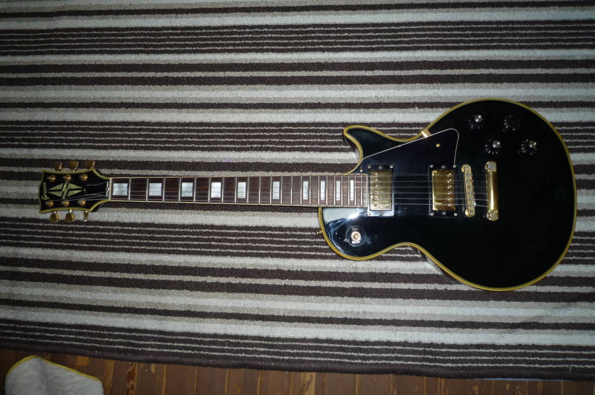 (現状品) GRECO 80年代レスポールカスタム BLACK フジゲン製? EGC-550?