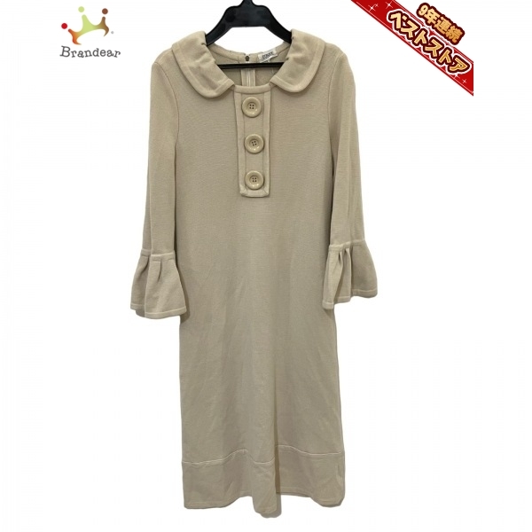 FOXEY NEW YORK フレアーワンピース ベージュ 38サイ FOXEY - FOXEY NY