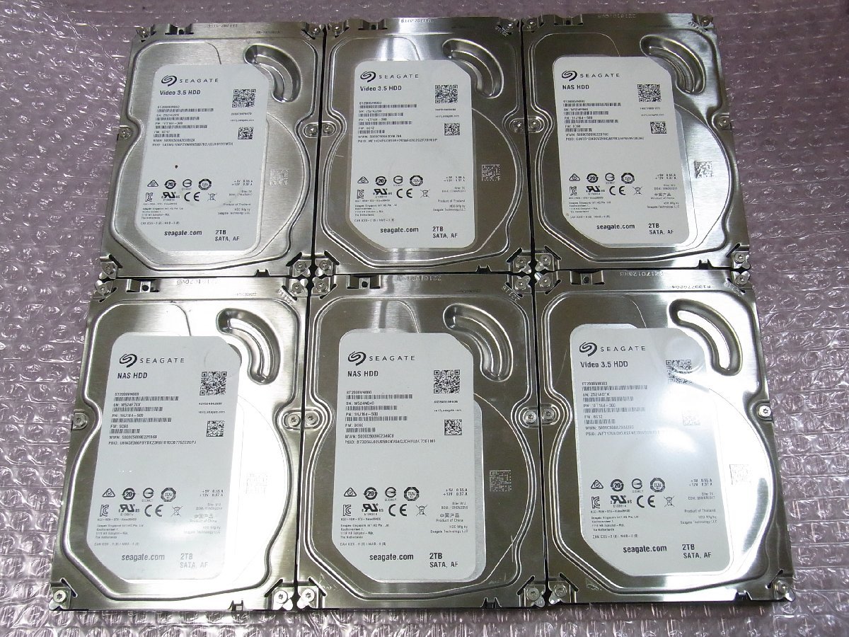 B34382 O-03214 3.5インチ HDD 2TB 6個セット 判定正常