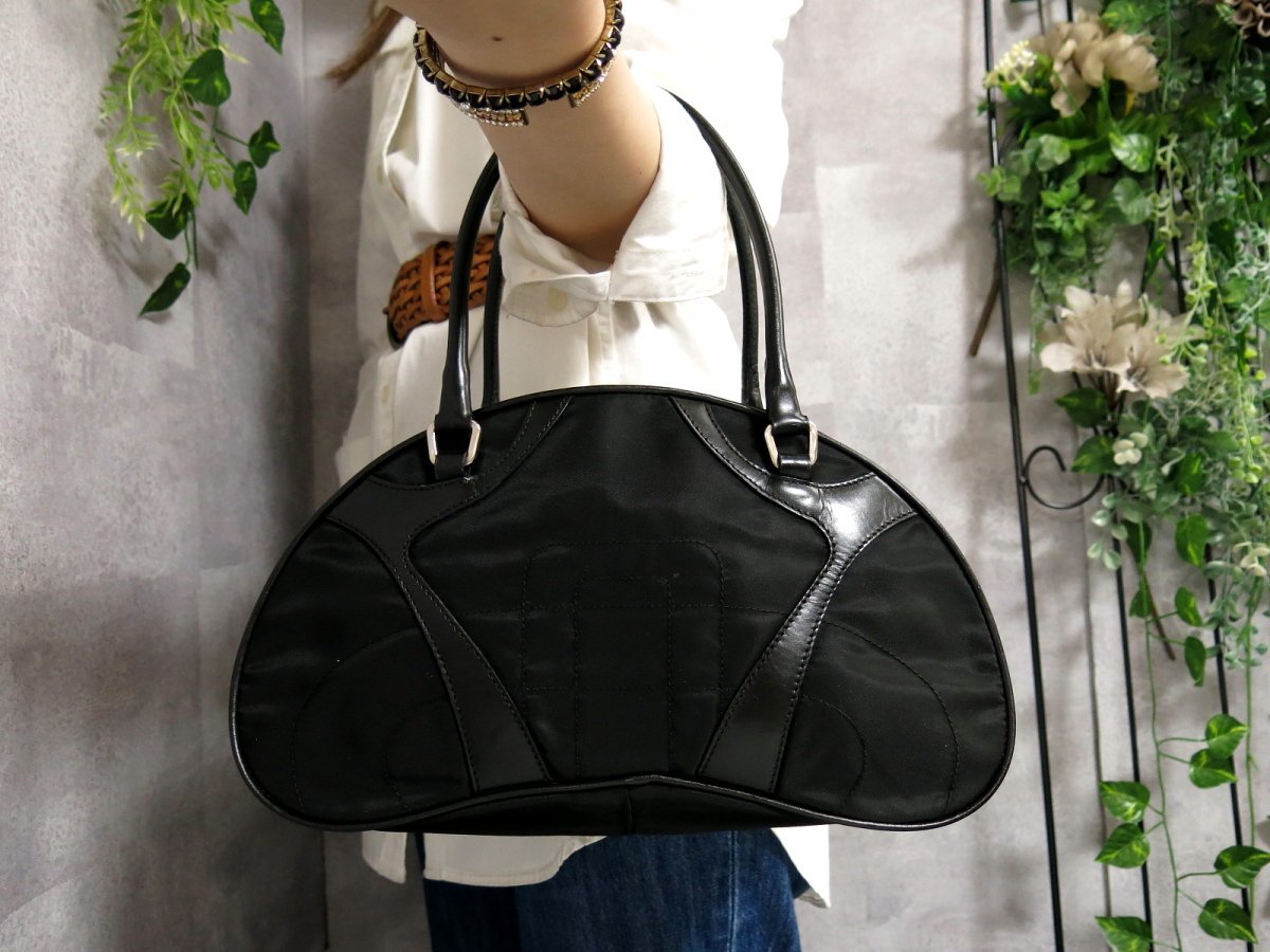 安心の販売 ○超美品○PRADA プラダ○ポコノ ナイロン カーフ レザー