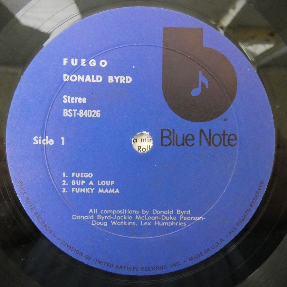 46018193;【US盤/BLUE NOTE/RVG刻印】Donald Byrd/Fuego ブルーノート