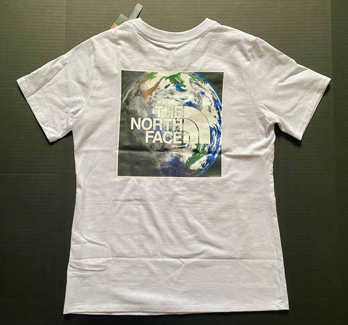 新品THE NORTH FACE ノースフェイス バックプリントTシャツ EARTH DAY ホワイト レディース (XL) アメリカ直営店購入