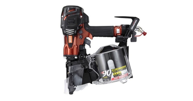 新品 MAX マックス 高圧エア釘打機 90mm スーパーネイラ HN-90N6(D)-R マイスターレッド エアロスター AEROSTAR HN91148 コイルネイラ T