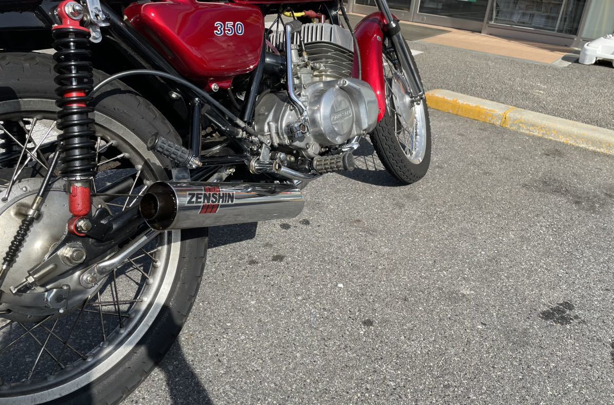 kh250 350ss用80パイゼンシン集合チャンバー(マフラー本体（社外