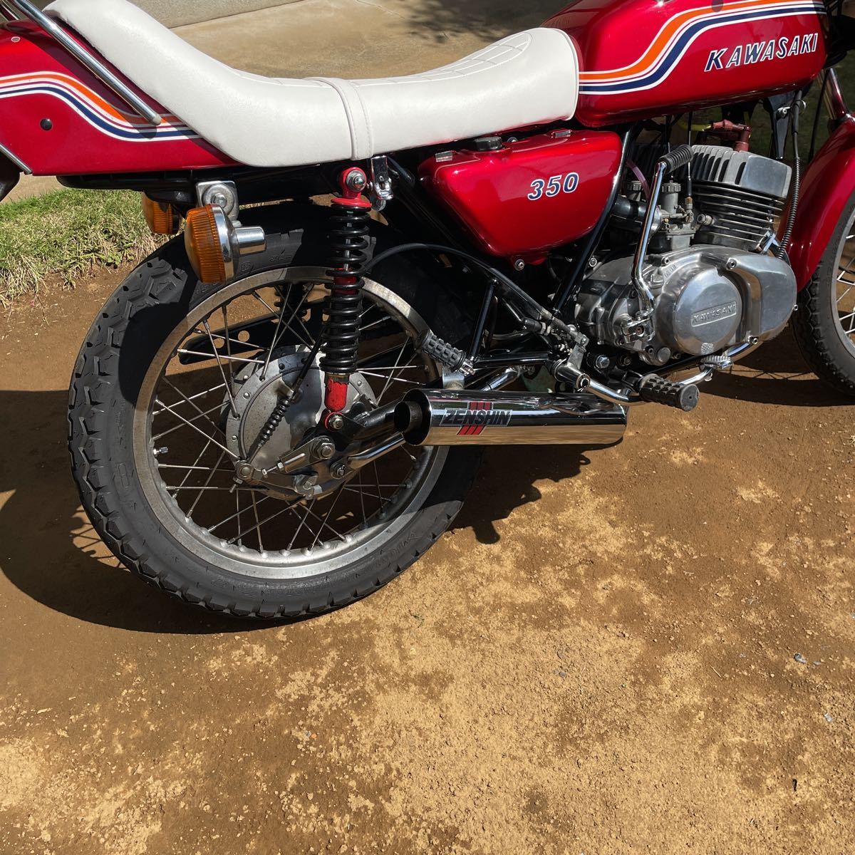kh250 350ss用80パイゼンシン集合チャンバー(マフラー本体（社外