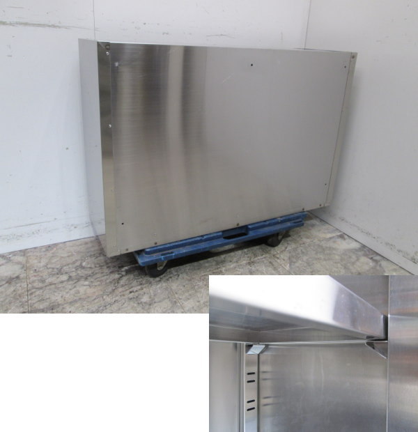 中古厨房 マルゼン ステンレス ガラス吊戸棚 900×300×600 食器棚 壁棚