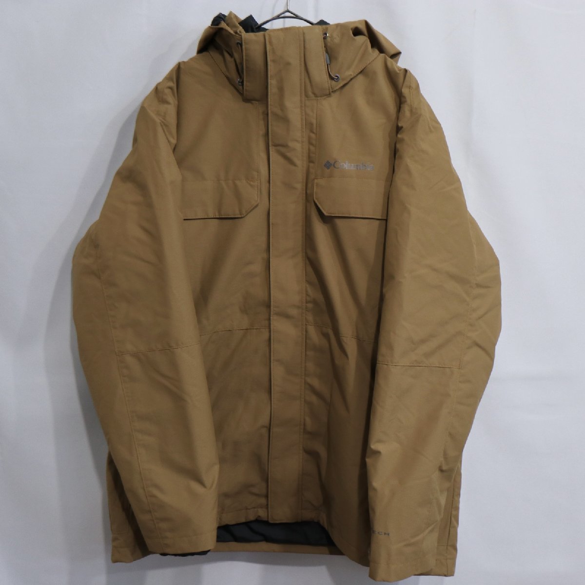Columbia コロンビア OMNI-TECH マウンテンパーカー ジャケット アウトドア キャンプ 防寒 ブラウン ( メンズ L ) 中古 古着 M5924