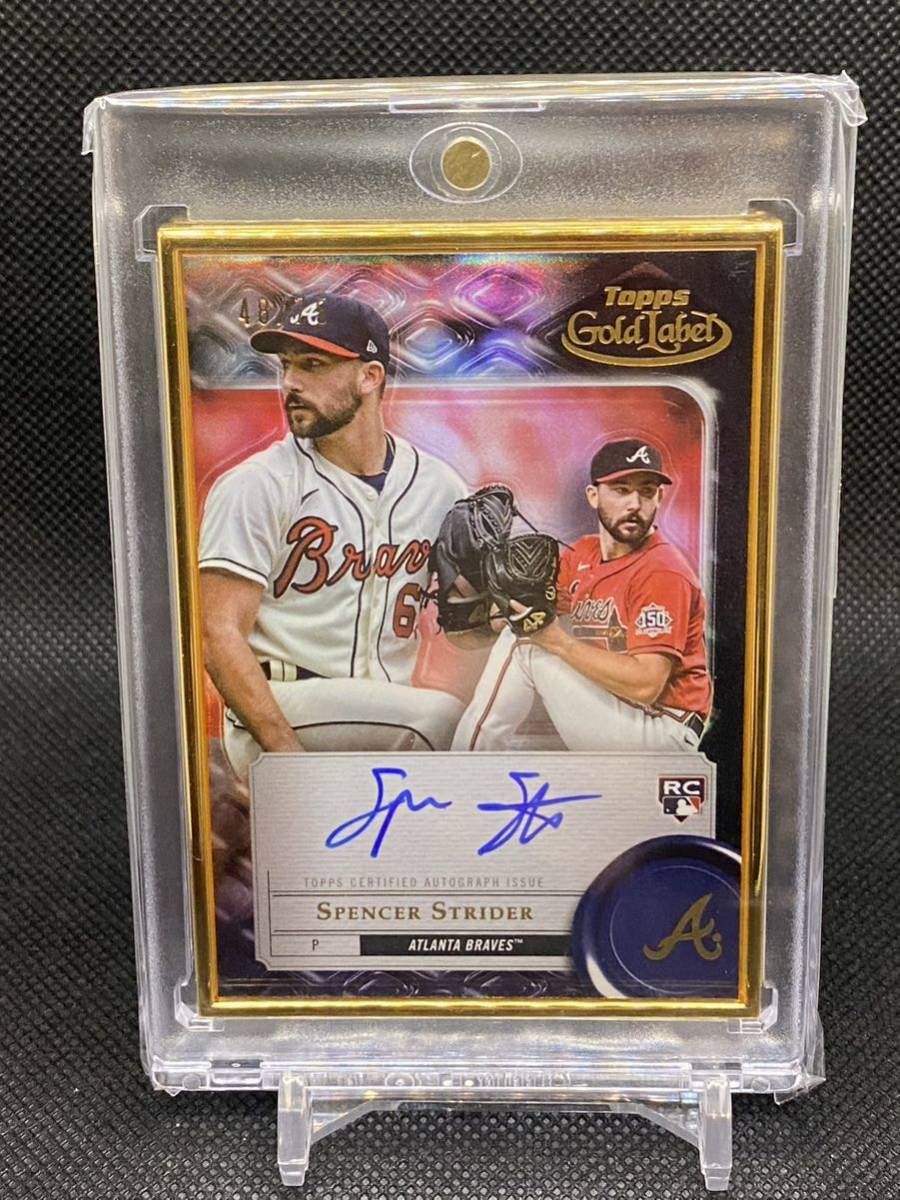 Spencer Strider 2022 gold label Spencer Strider /75 rc Auto