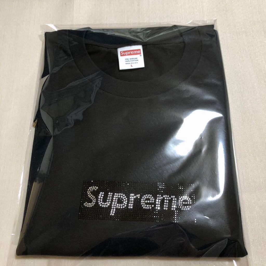 シュプリーム Supreme × スワロフスキー Swarovski Swarovski Box Logo Tee スワロフスキーボックスロゴTシャツ　