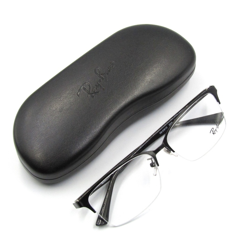 未使用 Ray-Ban レイバン メガネフレーム RB6381D 2509 RX6381D メタルブロウ スクエア アジアンフィット ブラック/シルバー 50015864