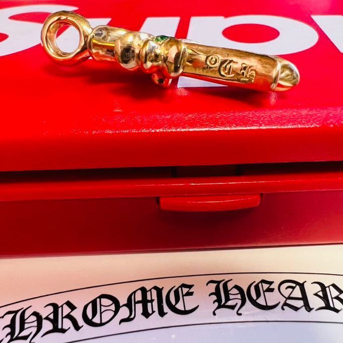 希少CHROME HEARTS クロムハーツ22k タイニーファットクロスパヴェ 