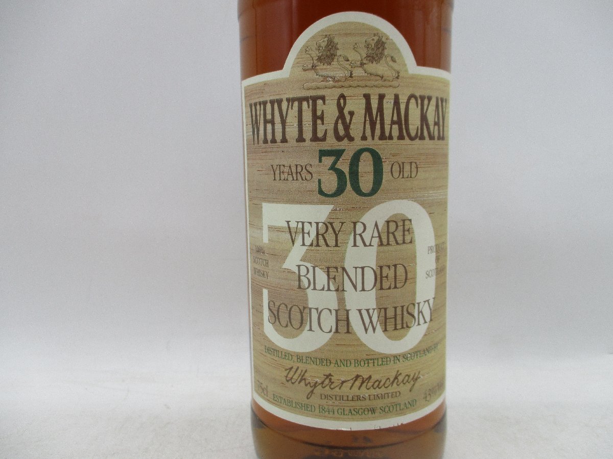 WHYTE&MACKAY ホワイト&マッカイ 30年 750ml 43度 箱なし WHYTE&MACKAY ホワイト&マッカイ 30年 750ml 43度 箱なし